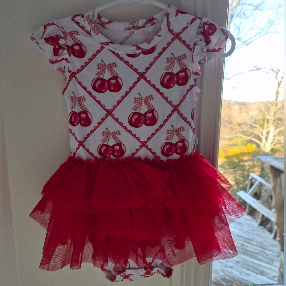 Posh Peanut Red Cheryl tulle dress